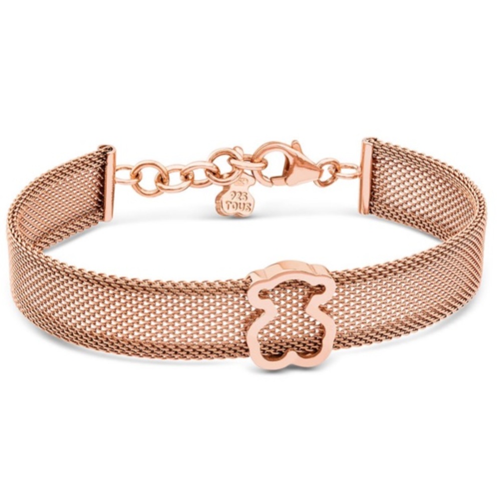 TOUS rose gold mesh bracelet